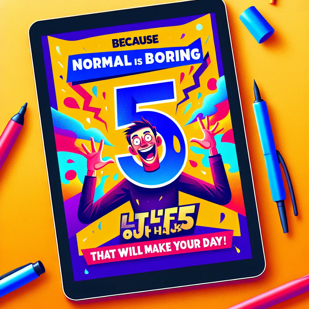 Because Normal is Boring: 5 Laugh-Out-Loud Life Hacks That Will Make Your Day!