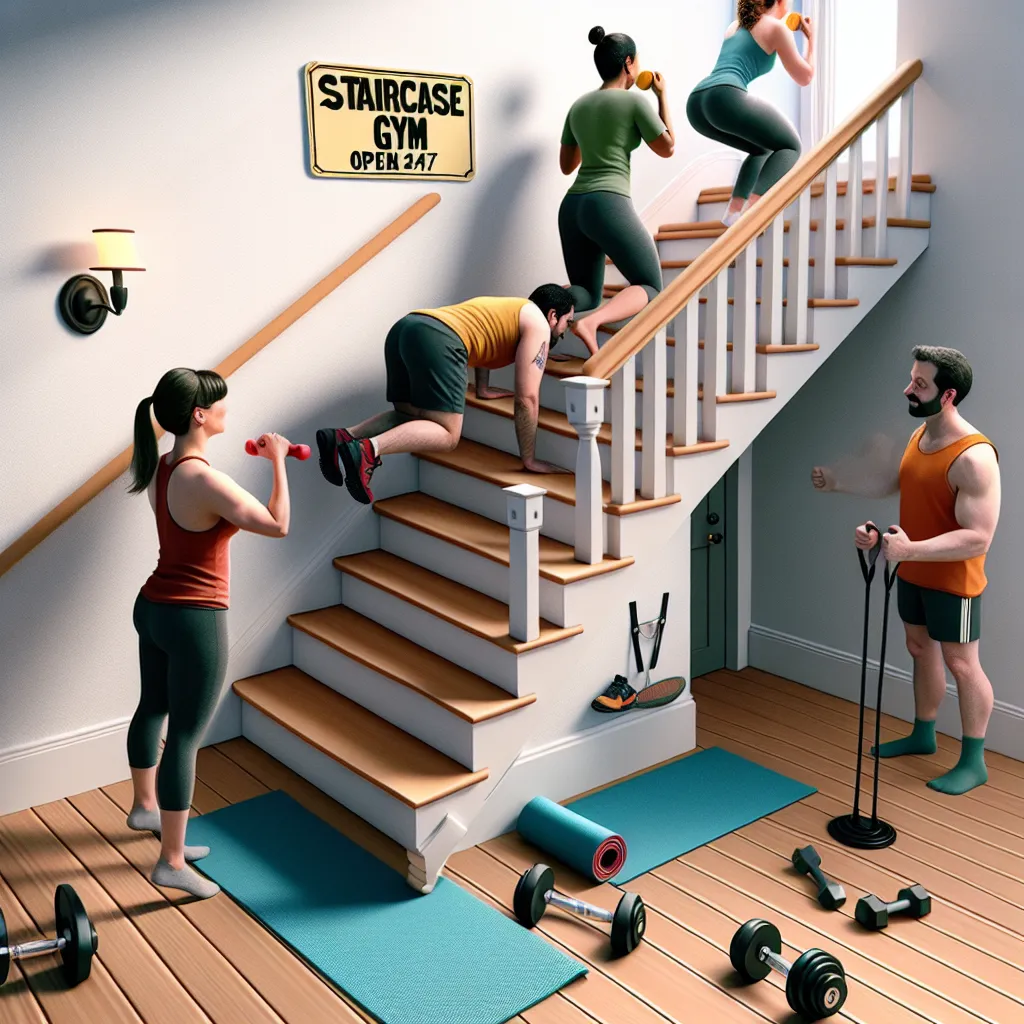 5 Absurdly Hilarious Life Hacks: When Your Staircase Becomes Your Personal Gym!
