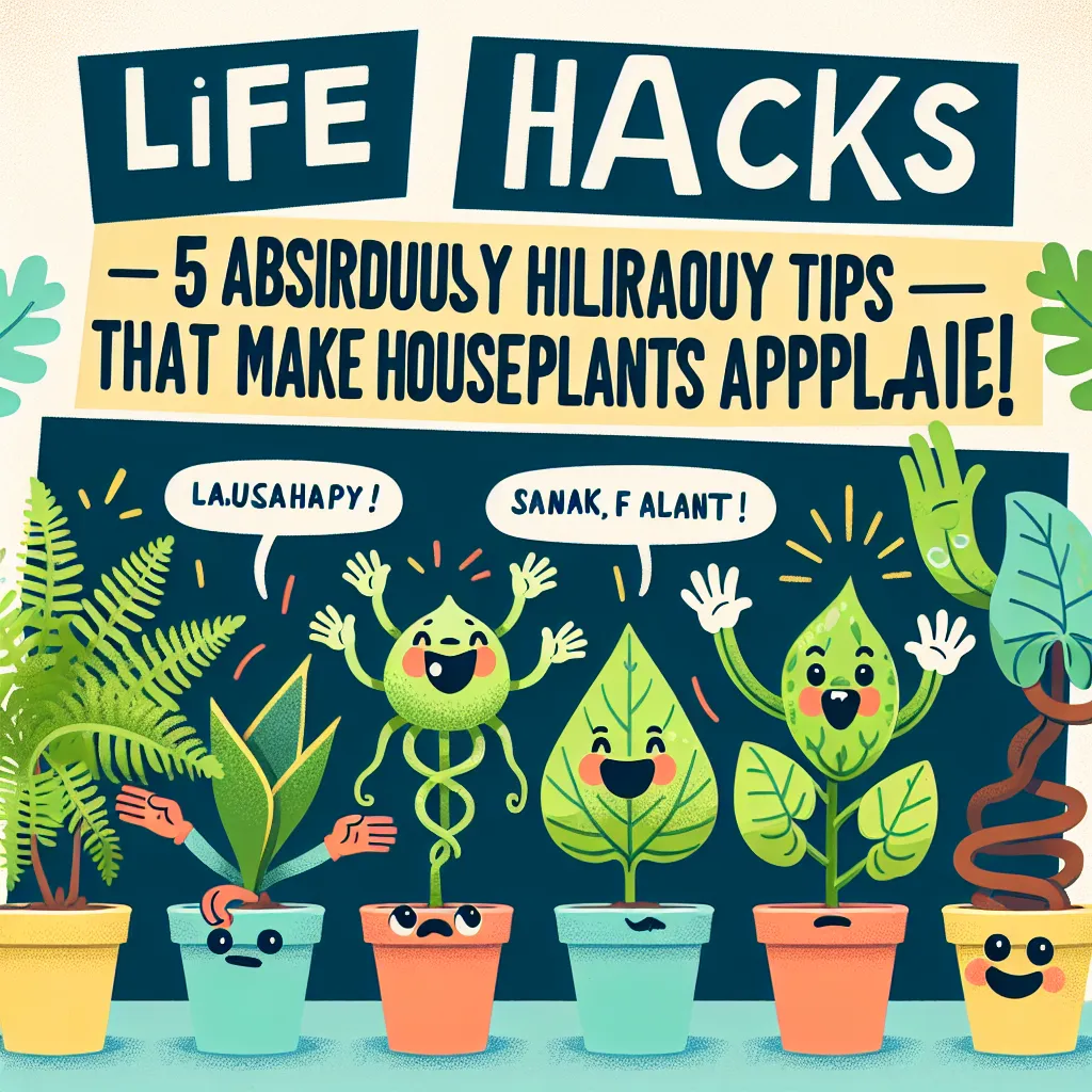 Life Hacks: 5 Absurdly Hilarious Tips That Will Make Your Houseplants Applaud!