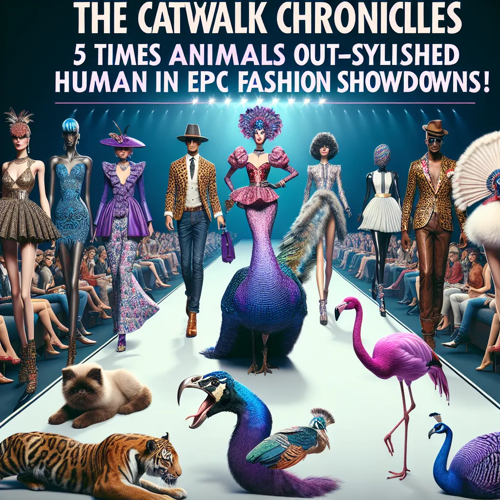The Catwalk Chronicles: 5 Times Animals Out-Stylished Humans in Epic Fashion Showdowns!