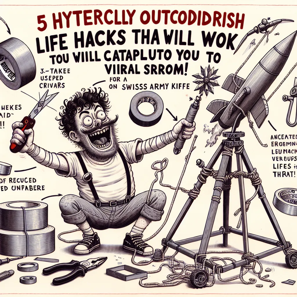 MacGyver, SchmacGyver: 5 Hysterically Outlandish Life Hacks That Will Catapult You to Viral Stardom!