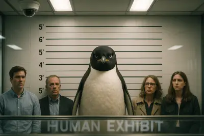 Breaking: Penguin Mugshot Reveals Humans Are the Real Zoo