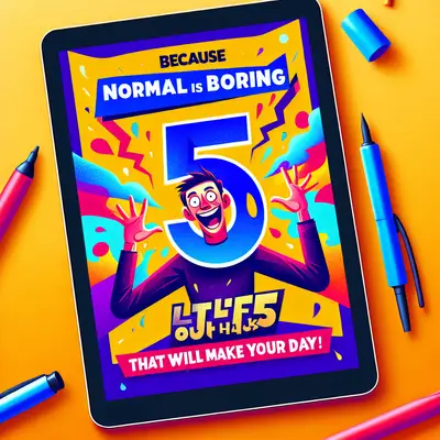 Because Normal is Boring: 5 Laugh-Out-Loud Life Hacks That Will Make Your Day!