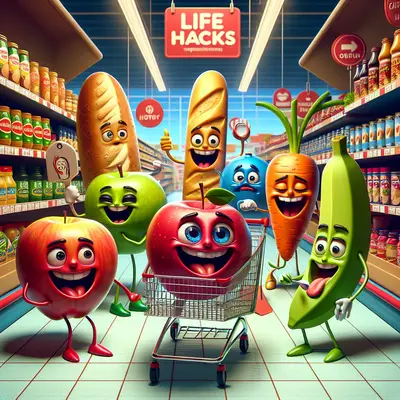 The Absurdly Hilarious Guide to Groceries: 5 Food Focused Life Hacks That'll Make Your Shopping Cart Giggle