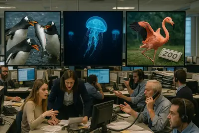 This Week In “Animals Are Doing What Now?”: Penguin Heists, AI Jellyfish, And One Extremely Fired-Up Flamingo